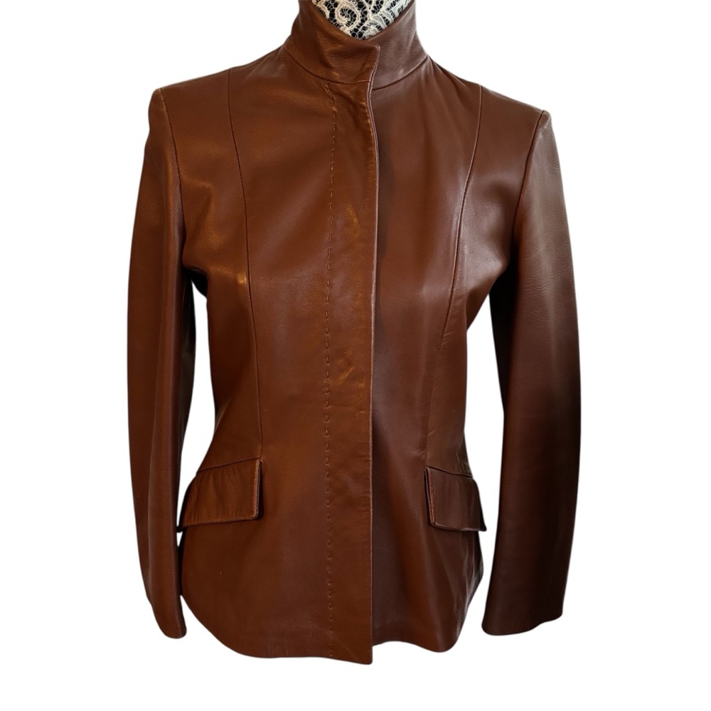 Seventy Brown Leather Blazer
